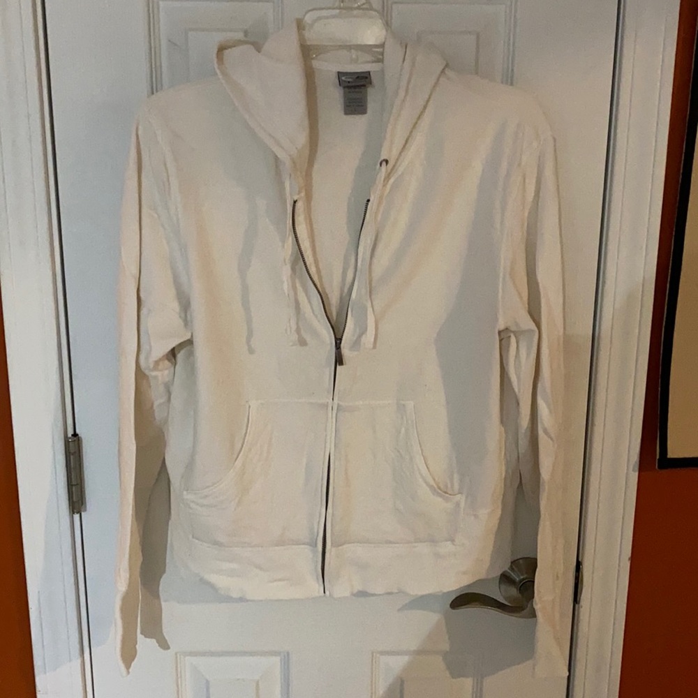 Champion white zip hoodie size L